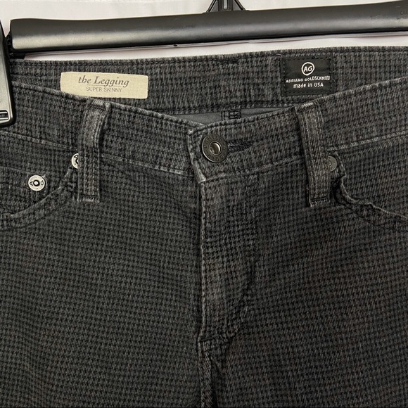AG gray & black houndstooth skinny legging Jean 27 - Picture 2 of 7